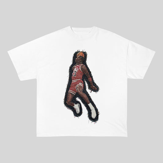 MJ FLY HEAVY WEIGHT PATCH TEE-8117 - RDMCLOTHINGART