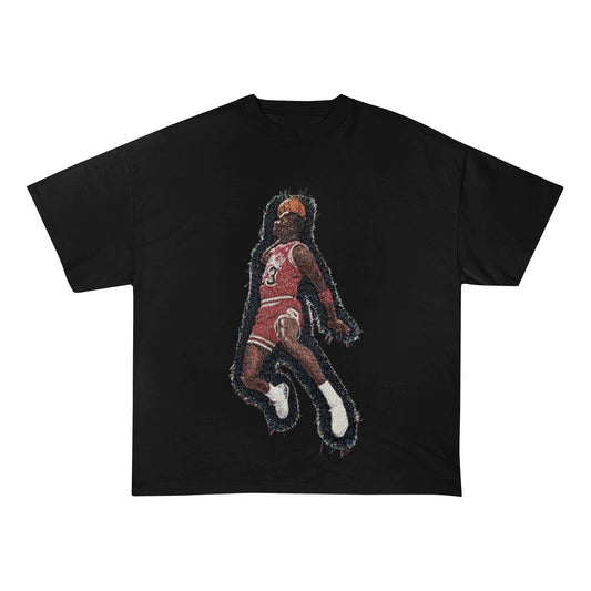 MJ FLY HEAVY WEIGHT PATCH TEE-8117 - RDMCLOTHINGART