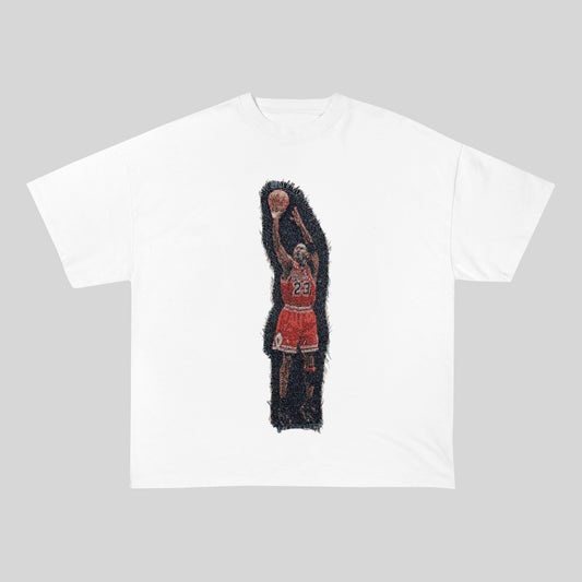 MJ SHOOTING HEAVY WEIGHT PATCH TEE-8115 - RDMCLOTHINGART