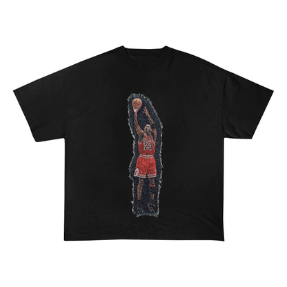 MJ SHOOTING HEAVY WEIGHT PATCH TEE-8115 - RDMCLOTHINGART
