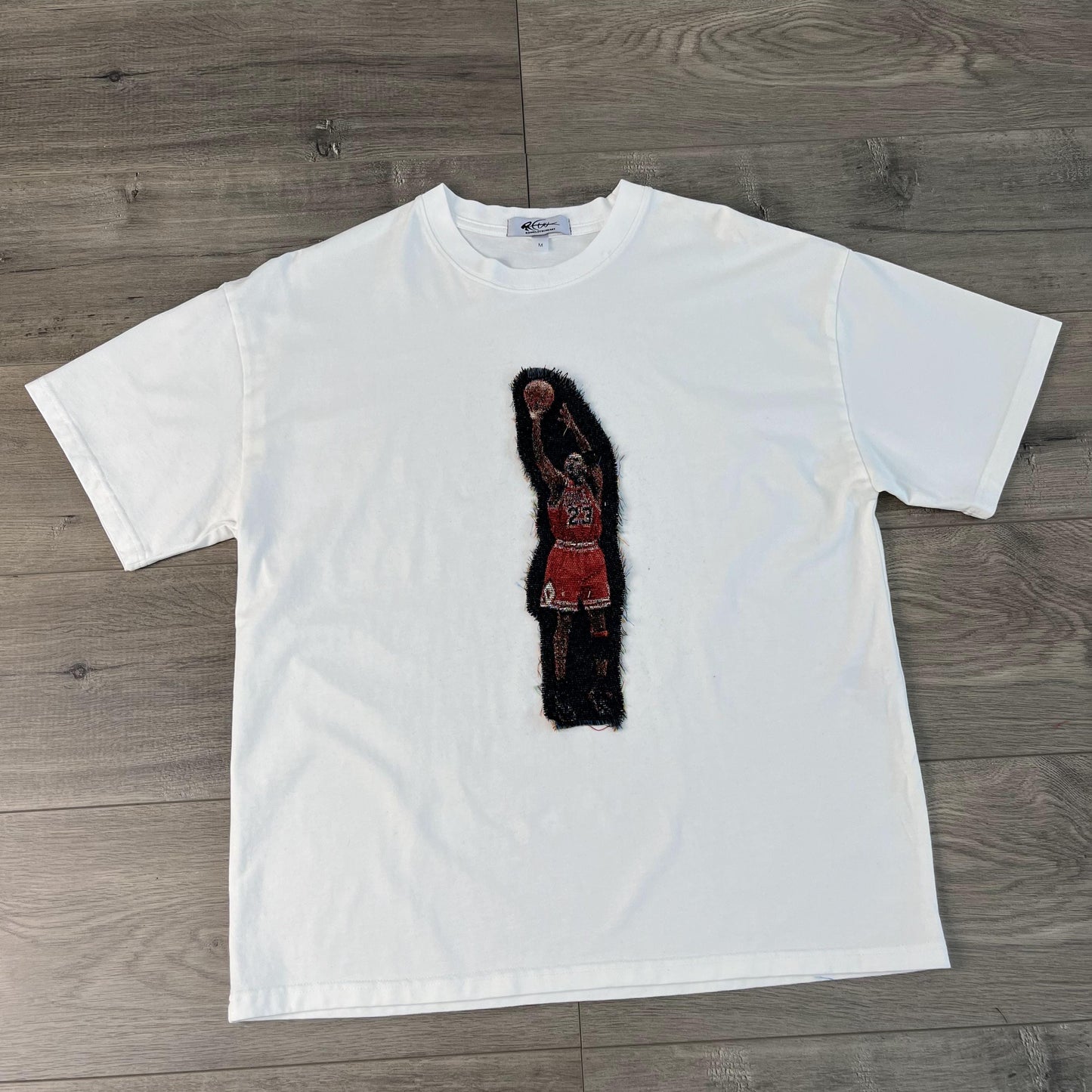 MJ SHOOTING HEAVY WEIGHT PATCH TEE-8115 - RDMCLOTHINGART