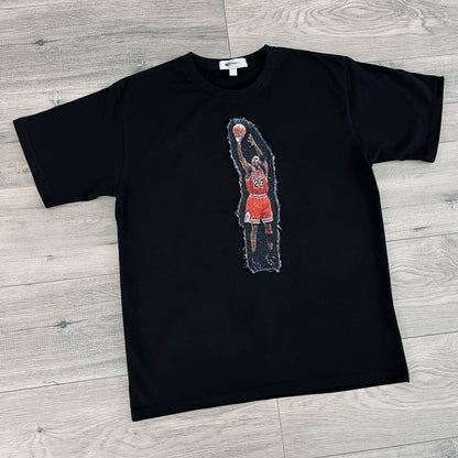 MJ SHOOTING HEAVY WEIGHT PATCH TEE-8115 - RDMCLOTHINGART