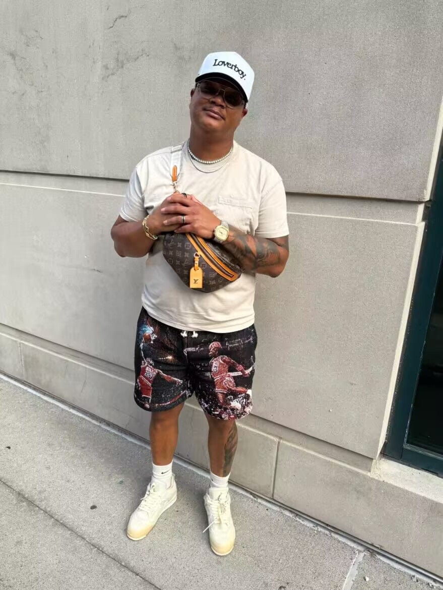 RDMCLOTHINGART tapestry hoodie MJ TAPESTRY SHORTS