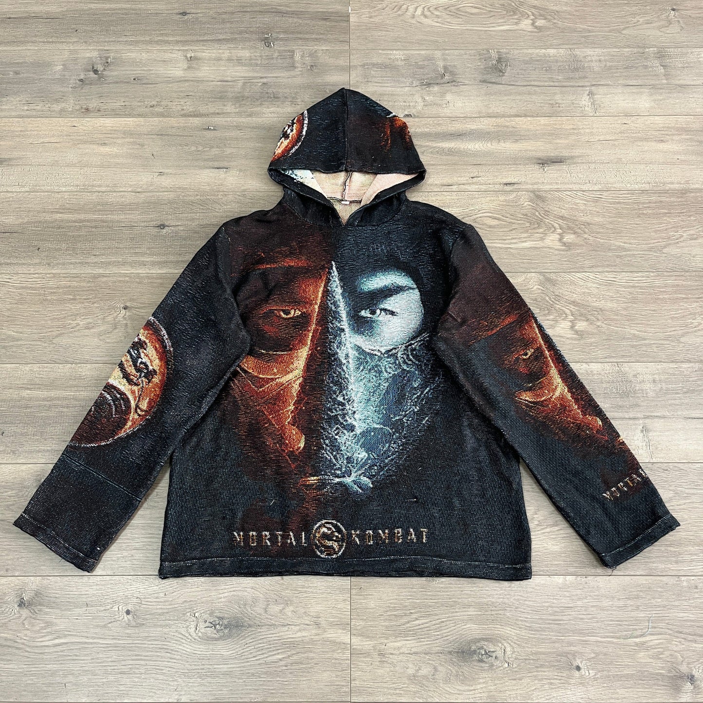MORTAL COMBAT TAPESTRY HOODIE - RDMCLOTHINGART