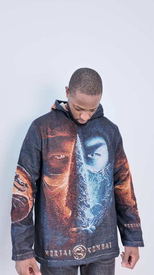 MORTAL COMBAT TAPESTRY HOODIE - RDMCLOTHINGART