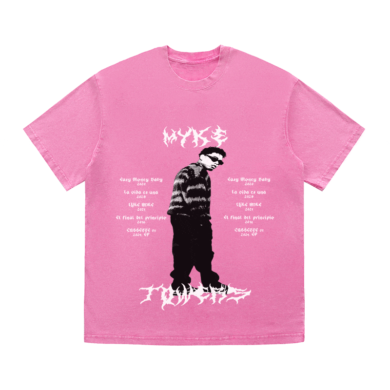 RDMCLOTHINGART tapestry hoodie MYKE TOWERS HEAVY WEIGHT COTTON TEE-8887