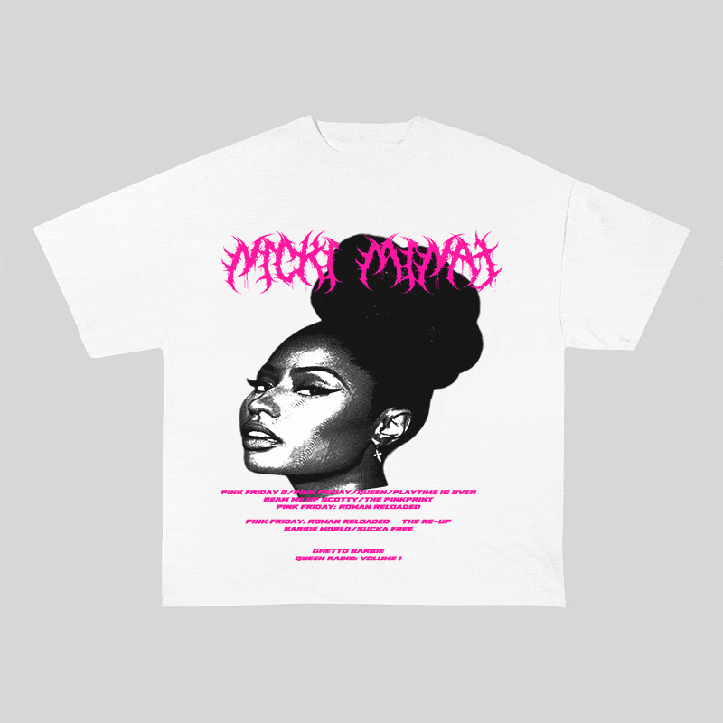 RDMCLOTHINGART tapestry hoodie NCKI MINAJ HEAVY WEIGHT COTTON TEE-8888