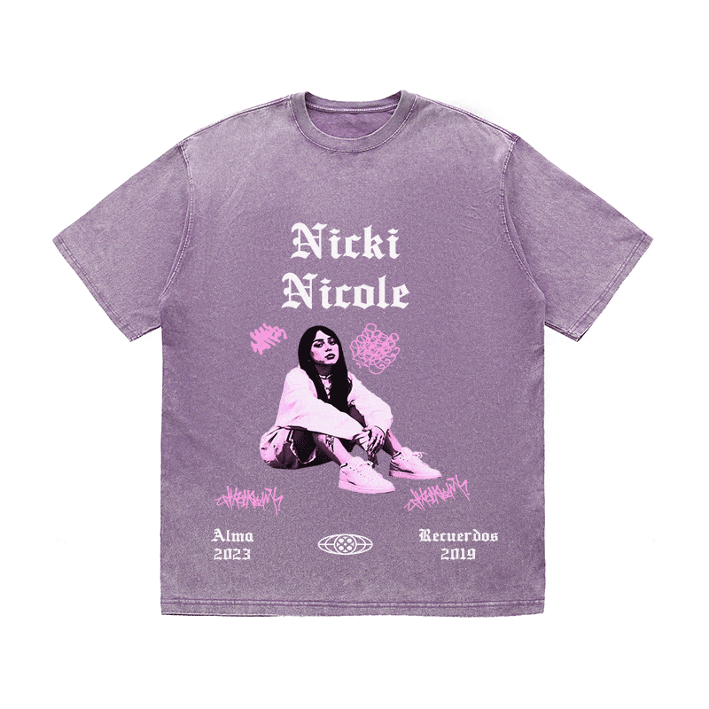 RDMCLOTHINGART tapestry hoodie NICKI NICOLE HEAVY WEIGHT COTTON TEE-8889