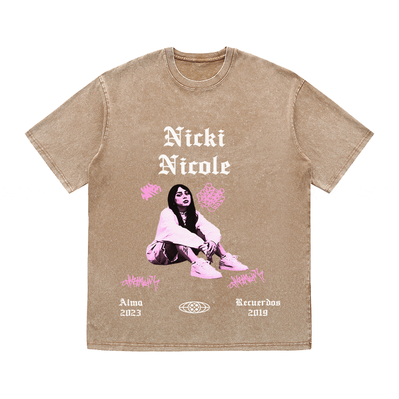 RDMCLOTHINGART tapestry hoodie NICKI NICOLE HEAVY WEIGHT COTTON TEE-8889