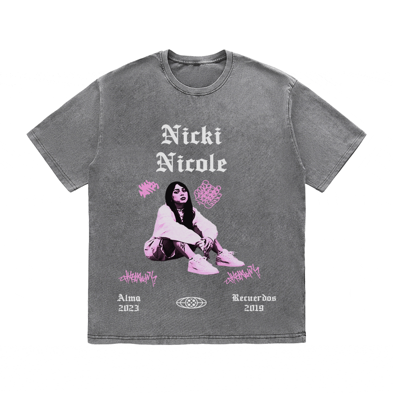 RDMCLOTHINGART tapestry hoodie NICKI NICOLE HEAVY WEIGHT COTTON TEE-8889