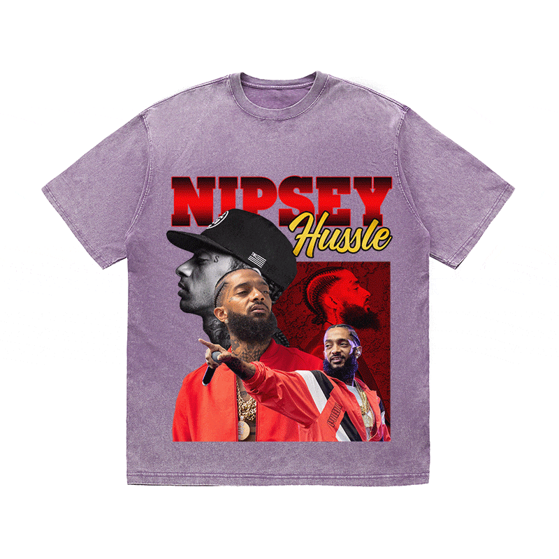 RDMCLOTHINGART tapestry hoodie NIPSEY HUSSLE HEAVY WEIGHT COTTON TEE-9133