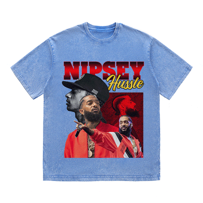 RDMCLOTHINGART tapestry hoodie NIPSEY HUSSLE HEAVY WEIGHT COTTON TEE-9133