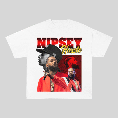 RDMCLOTHINGART tapestry hoodie NIPSEY HUSSLE HEAVY WEIGHT COTTON TEE-9133