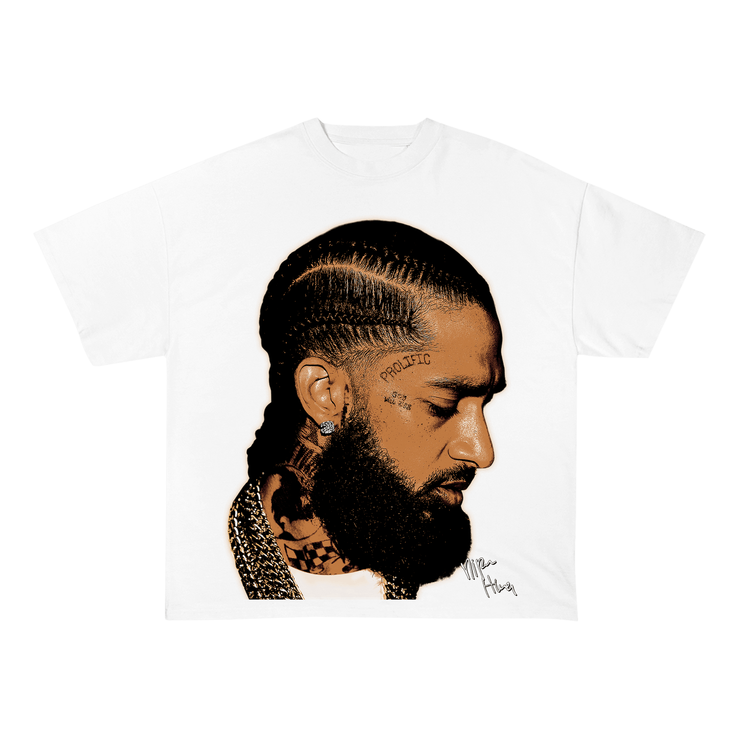 NIPSEYHUSSLE HEAVEY WEIGHT COTTON TEE-8004 - RDMCLOTHINGART