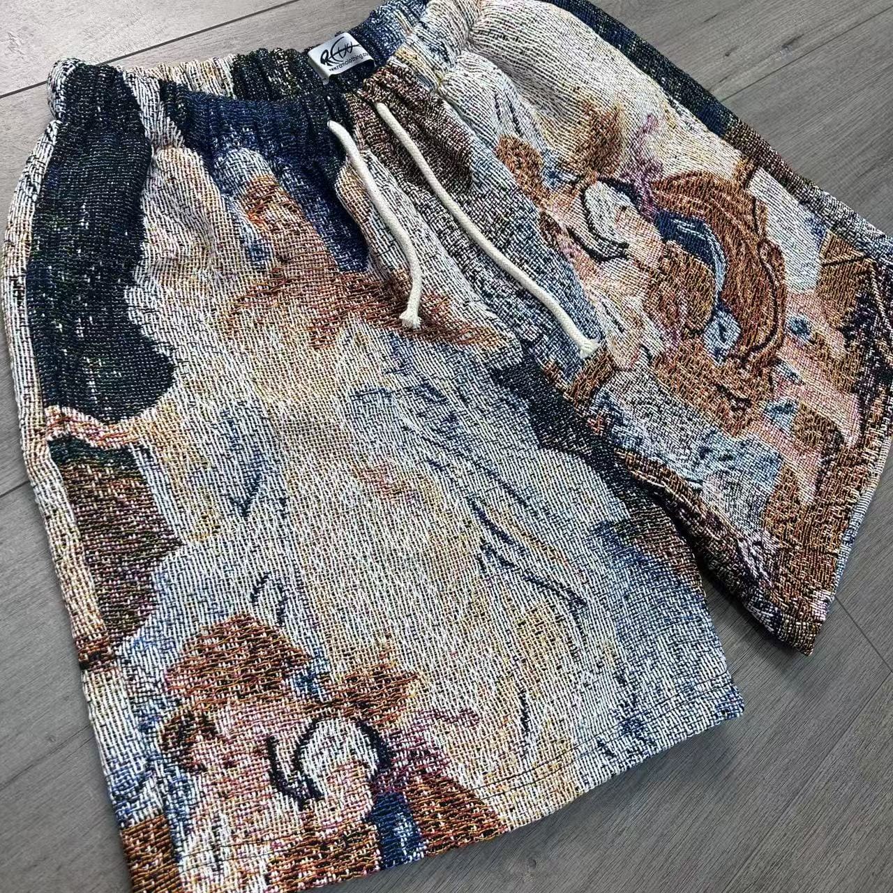 RDMCLOTHINGART tapestry hoodie NONAME 1 OF 1 ANGELIC TAPESTRY SHORTS-6796