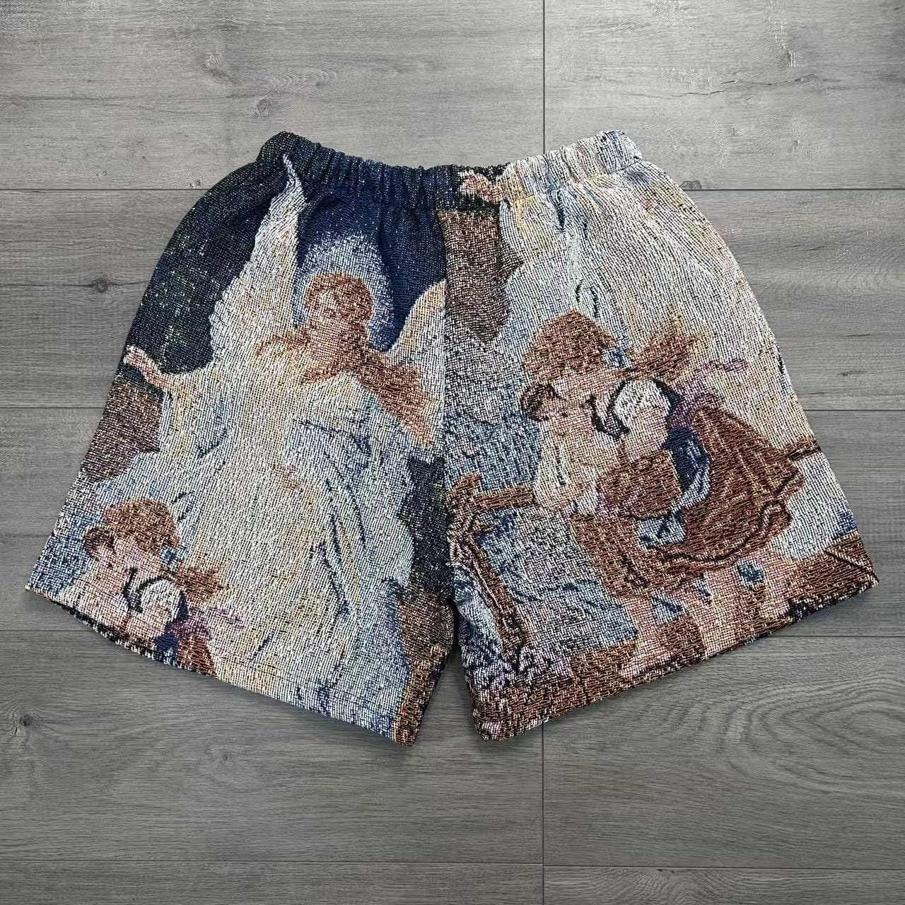 RDMCLOTHINGART tapestry hoodie NONAME 1 OF 1 ANGELIC TAPESTRY SHORTS-6796