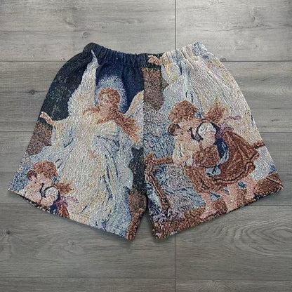 RDMCLOTHINGART tapestry hoodie NONAME 1 OF 1 ANGELIC TAPESTRY SHORTS-6796