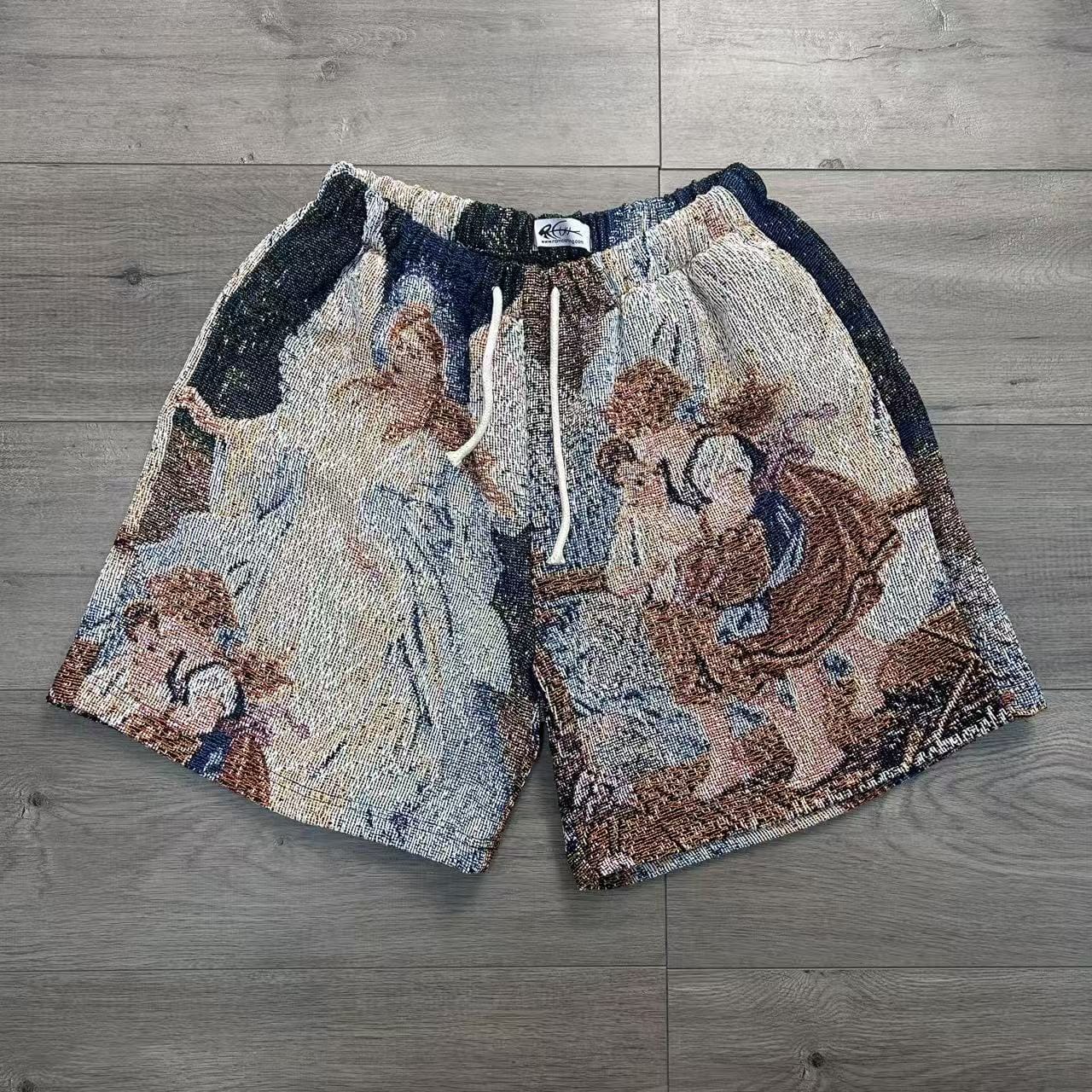 RDMCLOTHINGART tapestry hoodie NONAME 1 OF 1 ANGELIC TAPESTRY SHORTS-6796