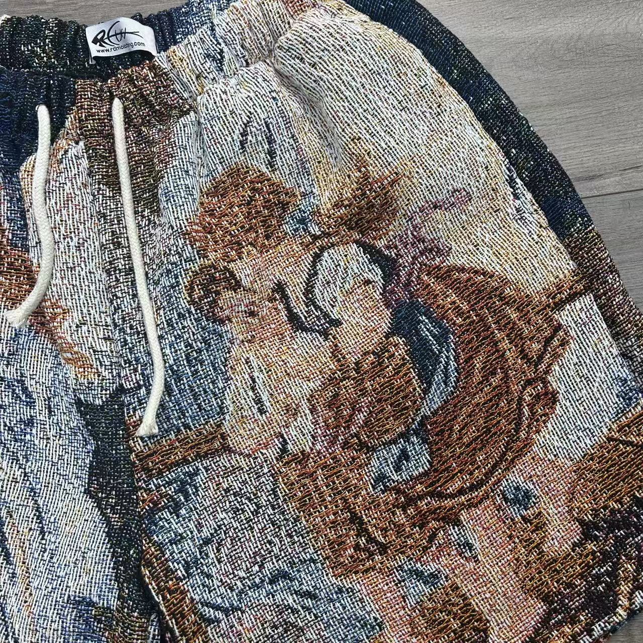 RDMCLOTHINGART tapestry hoodie NONAME 1 OF 1 ANGELIC TAPESTRY SHORTS-6796