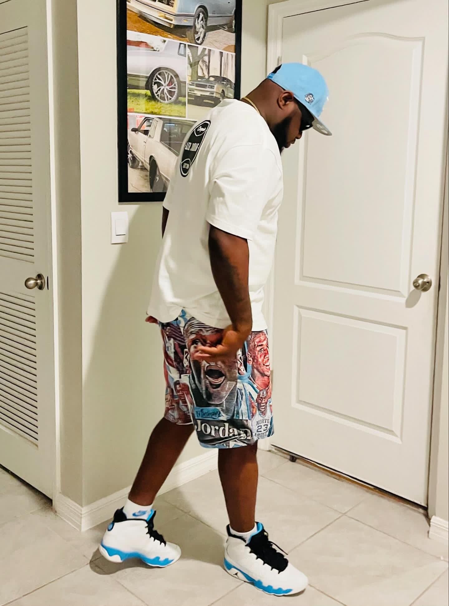 NORTHCAROLINA TAPESTRY SHORTS - RDMCLOTHINGART