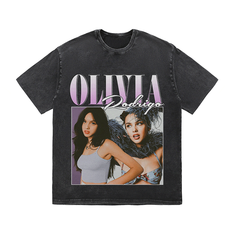 RDMCLOTHINGART tapestry hoodie OLIVIA  HEAVY WEIGHT COTTON TEE-8866