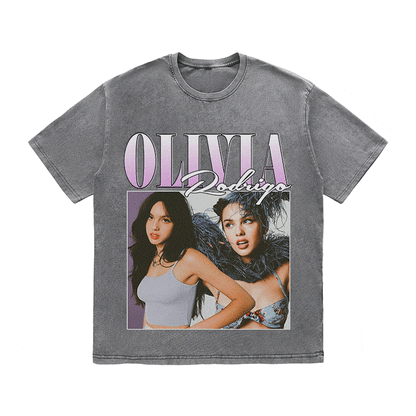 RDMCLOTHINGART tapestry hoodie OLIVIA  HEAVY WEIGHT COTTON TEE-8866