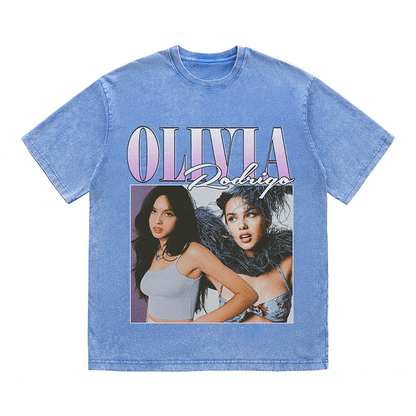 RDMCLOTHINGART tapestry hoodie OLIVIA  HEAVY WEIGHT COTTON TEE-8866