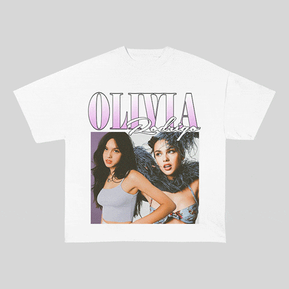 RDMCLOTHINGART tapestry hoodie OLIVIA  HEAVY WEIGHT COTTON TEE-8866