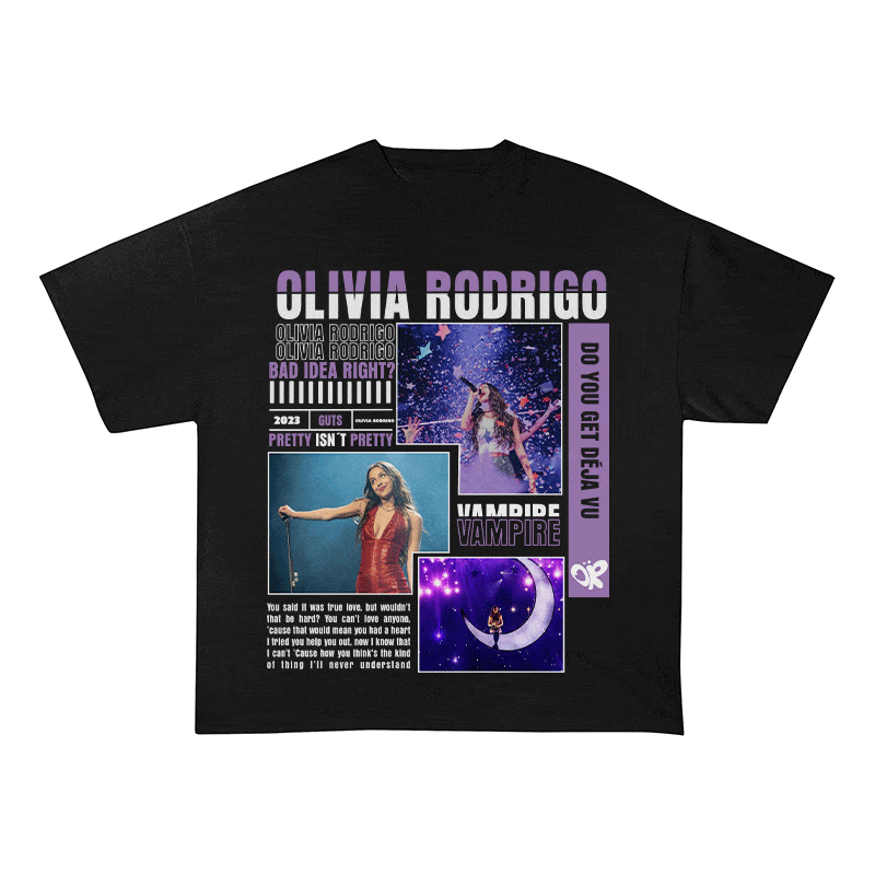 RDMCLOTHINGART tapestry hoodie OLIVIA RODRIGO HEAVY WEIGHT COTTON TEE-9012