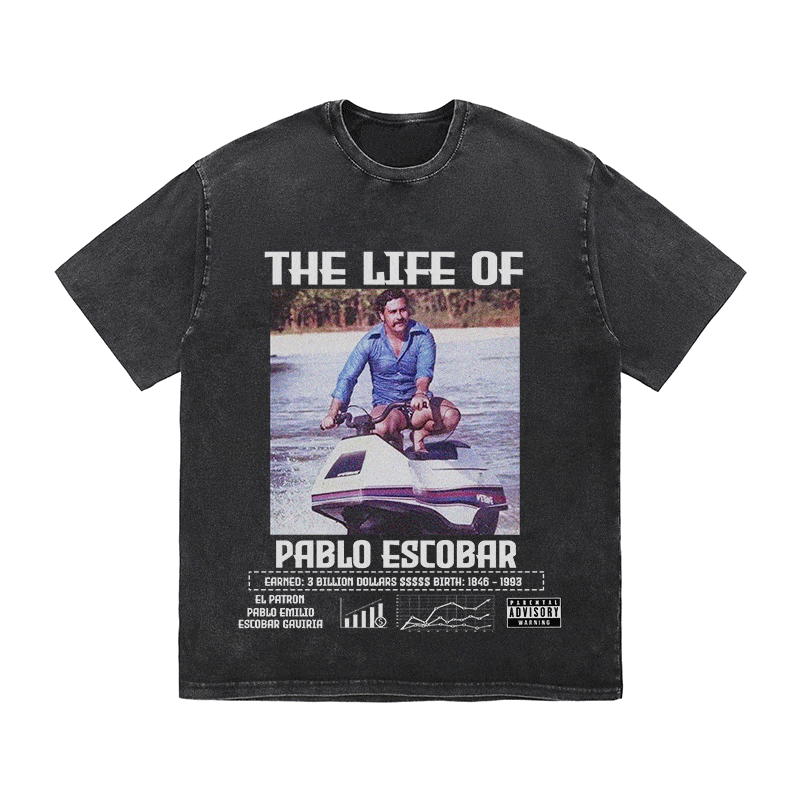 RDMCLOTHINGART tapestry hoodie PABLO ESCBAR HEAVY WEIGHT COTTON TEE-8825