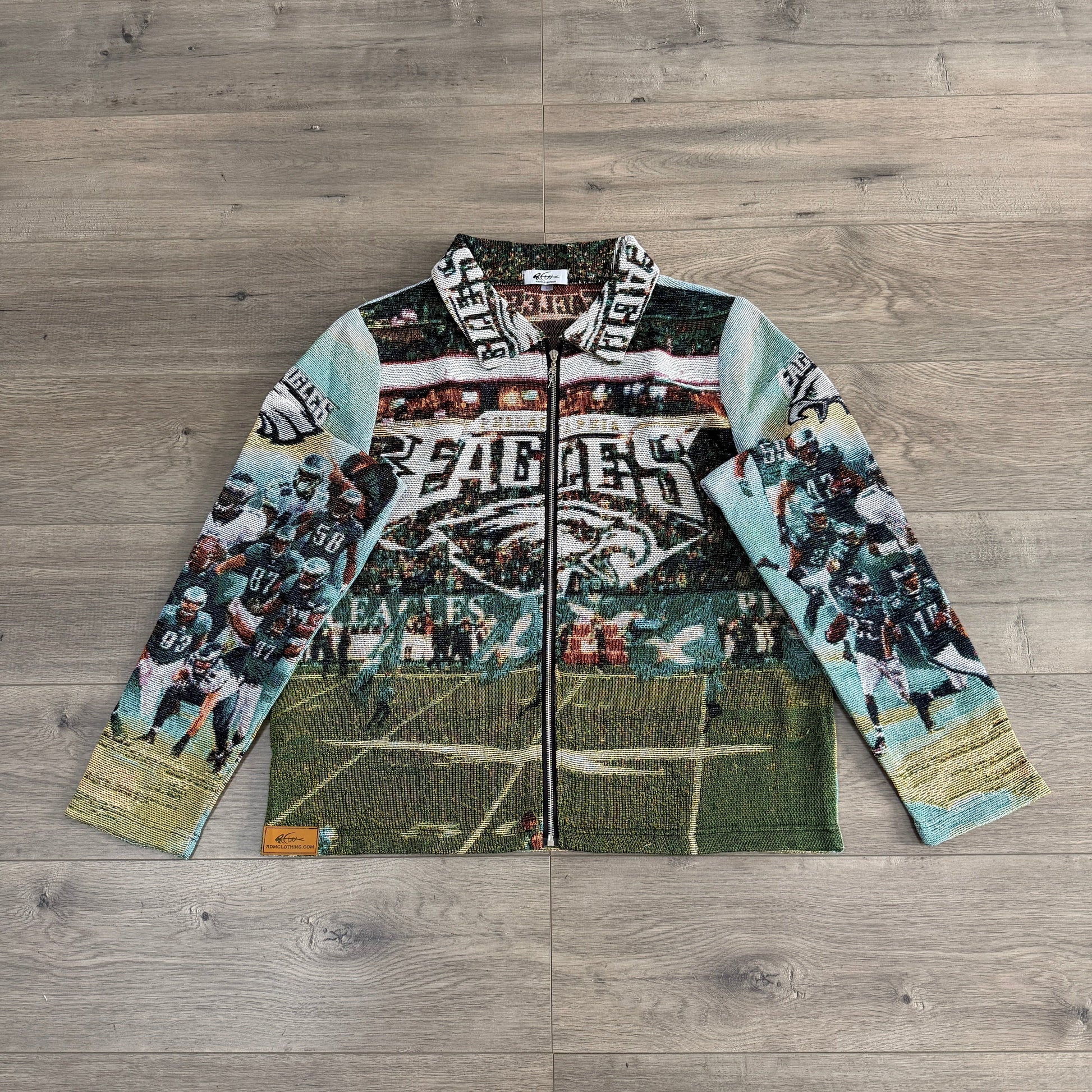 RDMCLOTHINGART tapestry hoodie PHILADELPHIA EAGLES  TAPESTRY JACKET