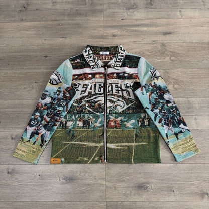 RDMCLOTHINGART tapestry hoodie PHILADELPHIA EAGLES  TAPESTRY JACKET