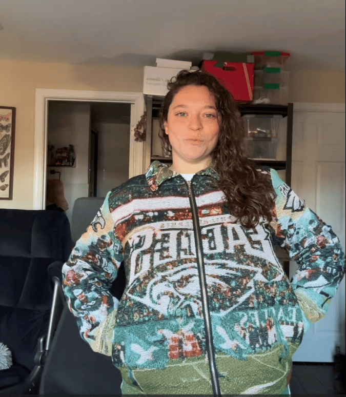 RDMCLOTHINGART tapestry hoodie PHILADELPHIA EAGLES  TAPESTRY JACKET-98321