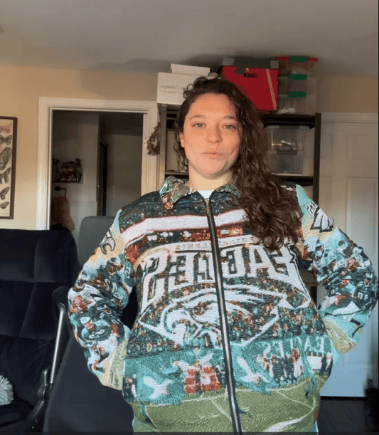 RDMCLOTHINGART tapestry hoodie PHILADELPHIA EAGLES  TAPESTRY JACKET-98321