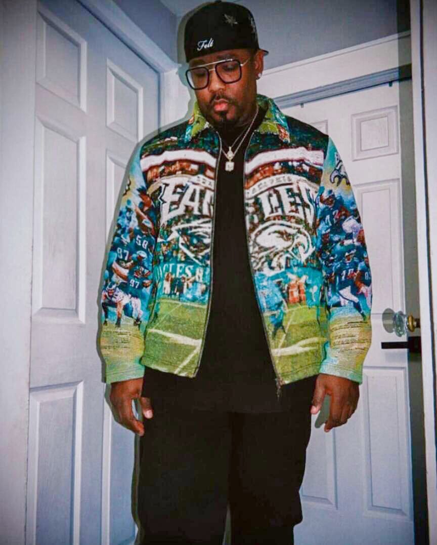 RDMCLOTHINGART tapestry hoodie PHILADELPHIA EAGLES  TAPESTRY JACKET-98321