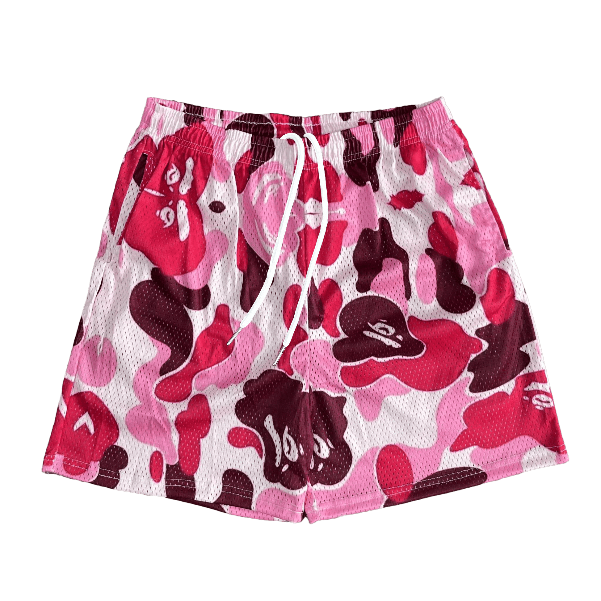 PINK CAMO MESH SHORTS-8698 - RDMCLOTHINGART