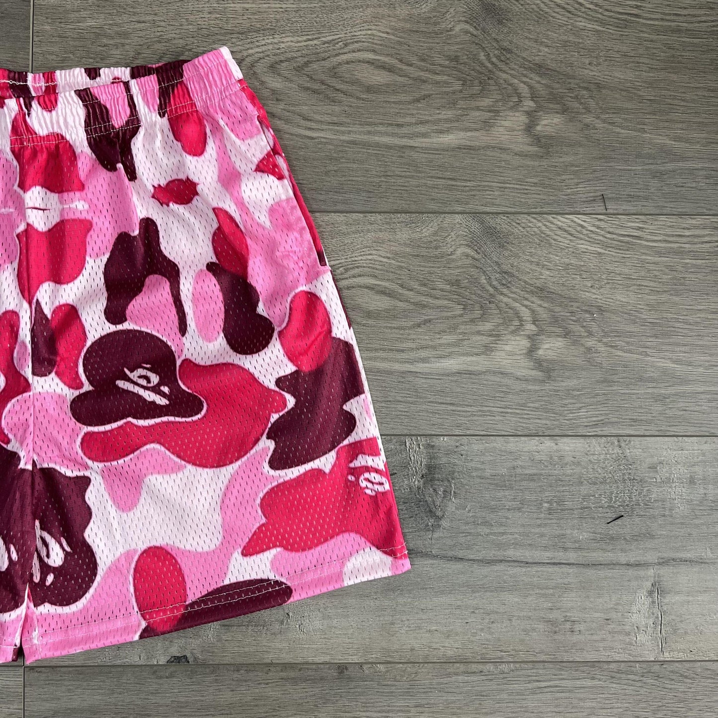 PINK CAMO MESH SHORTS-8698 - RDMCLOTHINGART