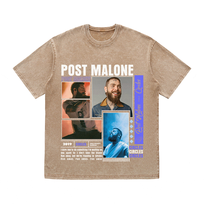 RDMCLOTHINGART tapestry hoodie POST MALONE HEAVY WEIGHT COTTON TEE-9016