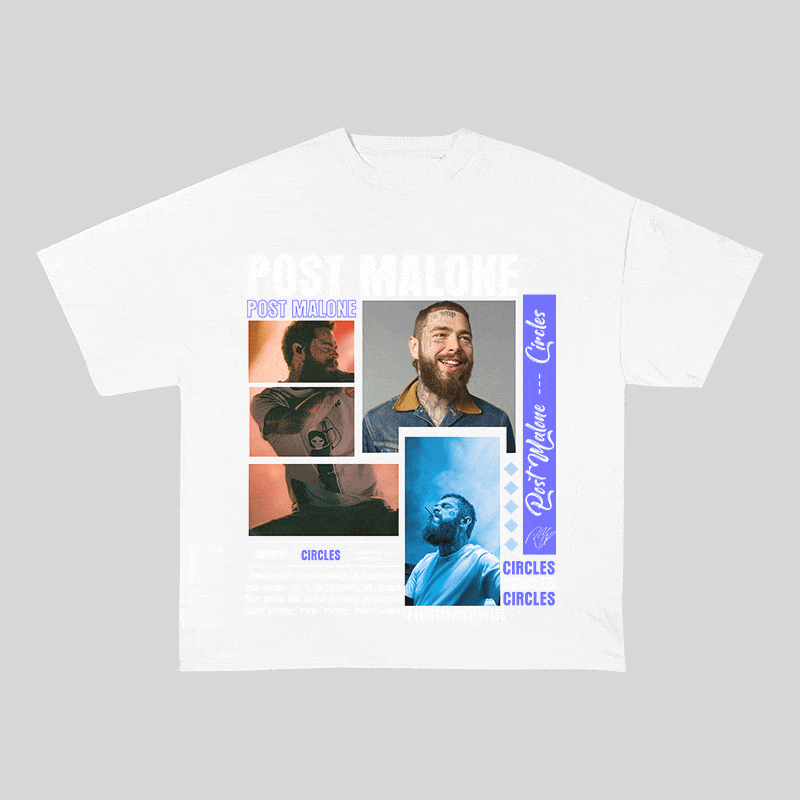 RDMCLOTHINGART tapestry hoodie POST MALONE HEAVY WEIGHT COTTON TEE-9016