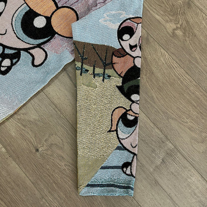POWERPUFF GIRLS TAPESTRY HOODIE - RDMCLOTHINGART