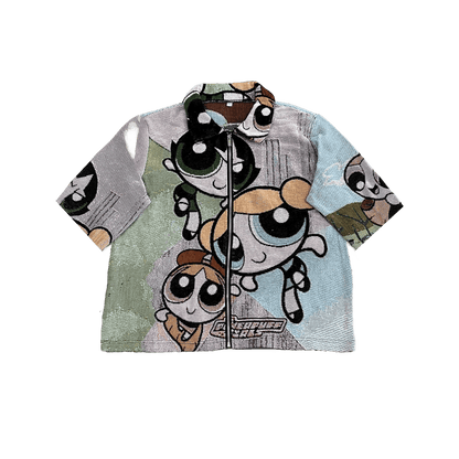 RDMCLOTHINGART tapestry hoodie POWERPUFF GIRLS  TAPESTRY TEE