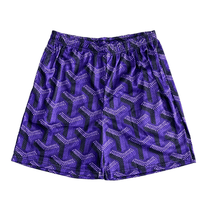PURPLE GY MESH SHORTS-8736 - RDMCLOTHINGART