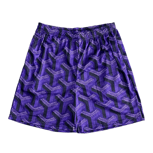 PURPLE GY MESH SHORTS-8736 - RDMCLOTHINGART