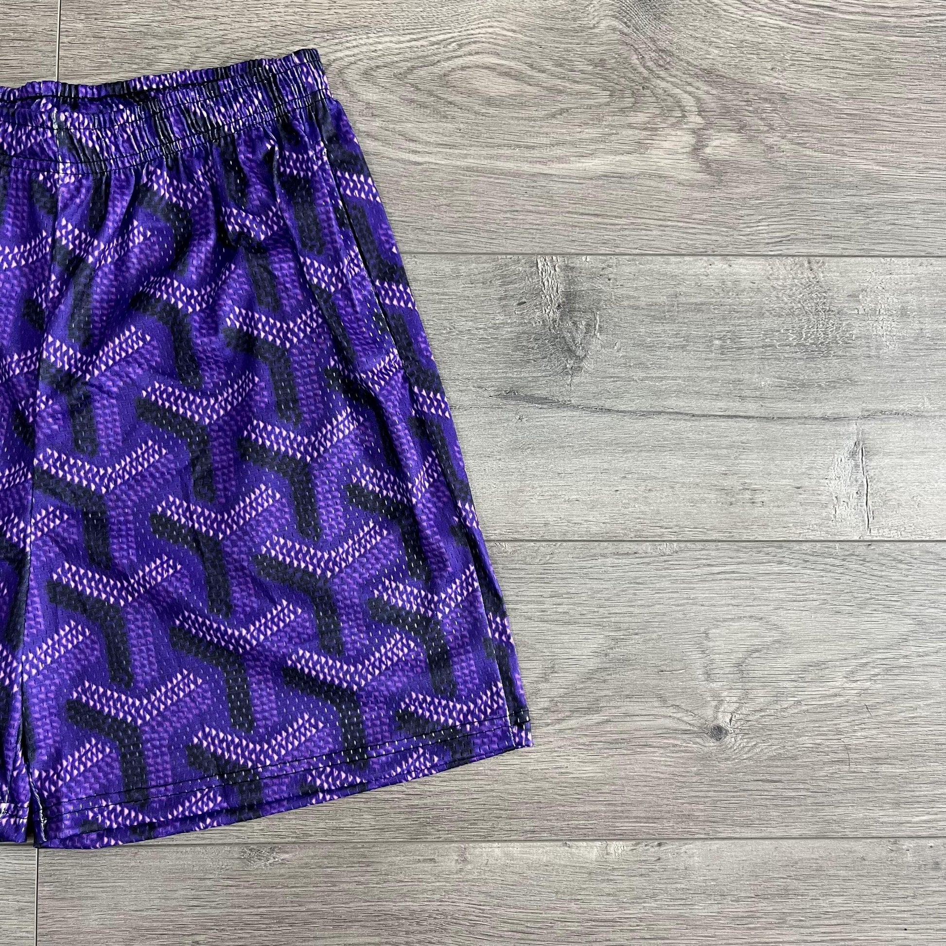 PURPLE GY MESH SHORTS-8736 - RDMCLOTHINGART
