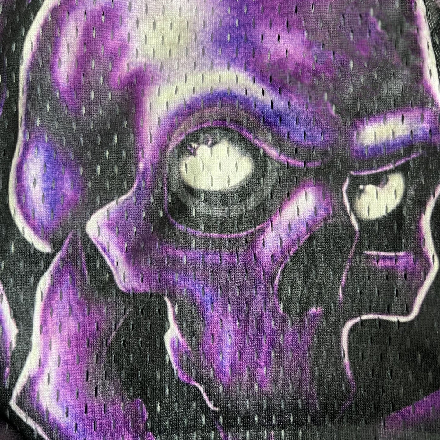 PURPLE SKULL MESH SHORTS-8735 - RDMCLOTHINGART