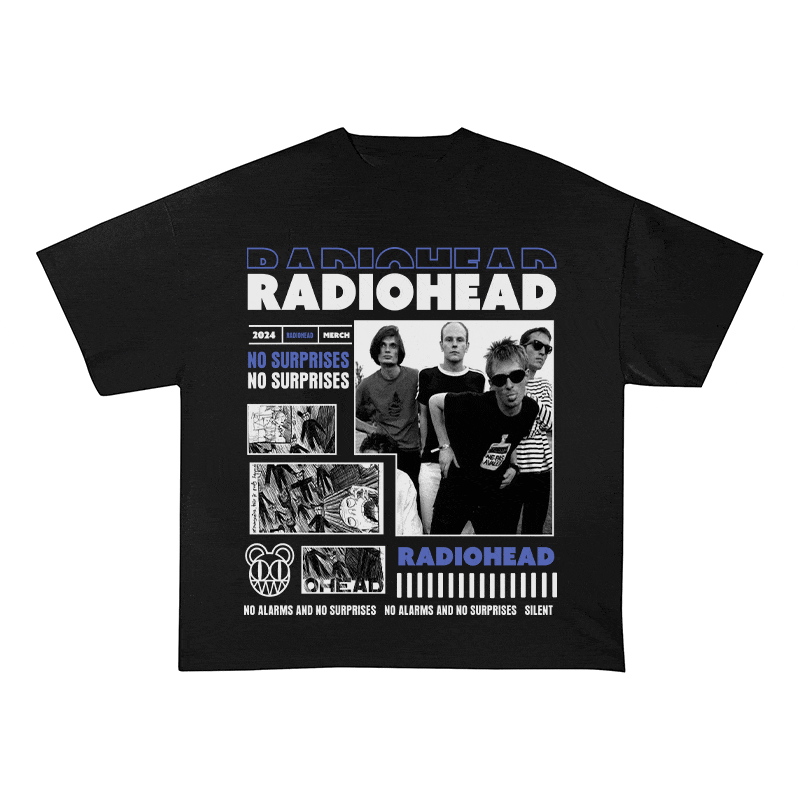 RDMCLOTHINGART tapestry hoodie RADIOHEAD HEAVY WEIGHT COTTON TEE-9017