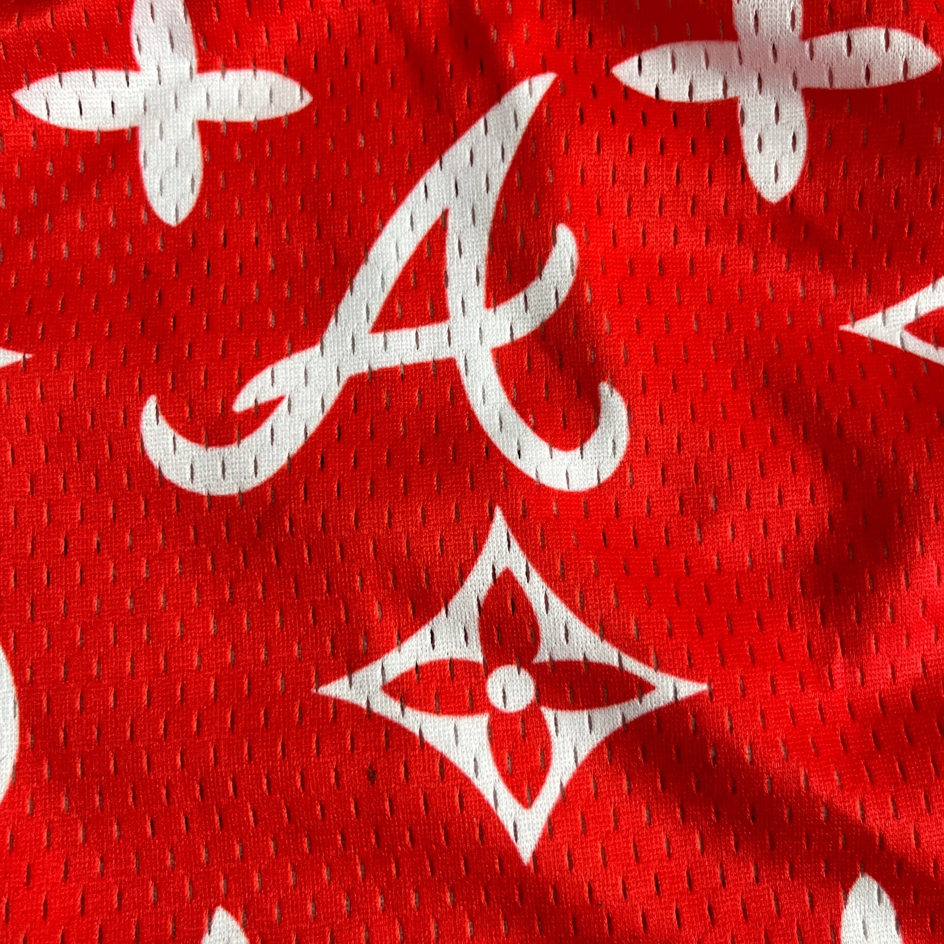 RDMCLOTHINGART tapestry hoodie RED ALABAMA MESH SHORTS-8600