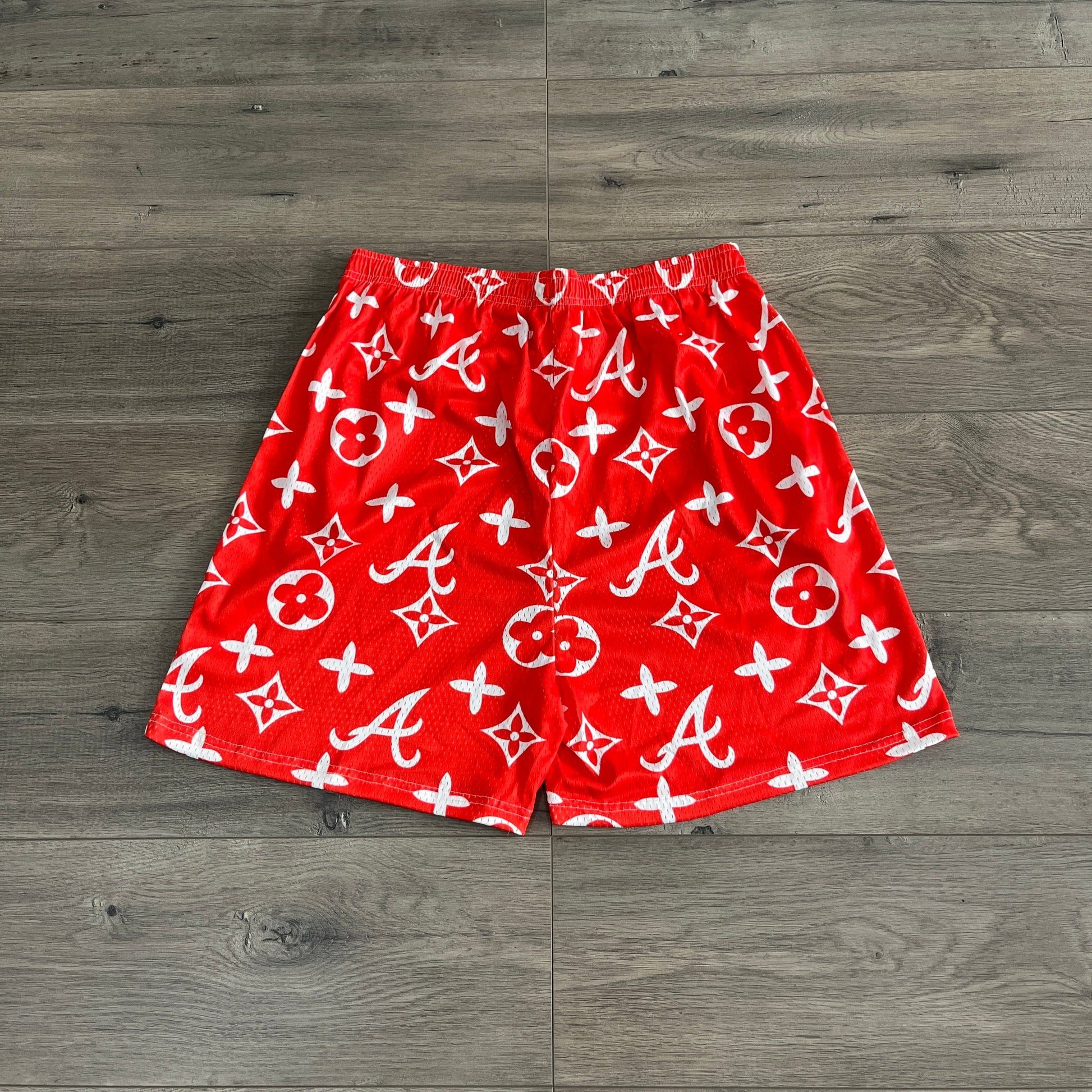 RDMCLOTHINGART tapestry hoodie RED ALABAMA MESH SHORTS-8600