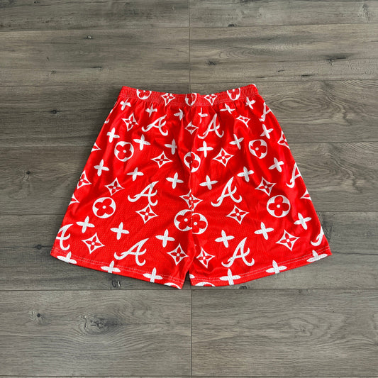 RDMCLOTHINGART tapestry hoodie RED ALABAMA MESH SHORTS-8600