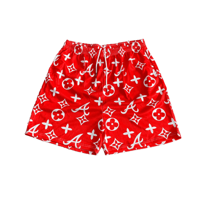 RDMCLOTHINGART tapestry hoodie RED ALABAMA MESH SHORTS-8600